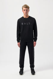 BALR. MONOGRAM EMBRO REGULAR FIT CREWNECK-Jet Black/Phantom