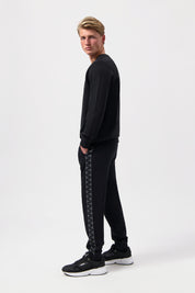 BALR. MONOGRAM EMBRO REGULAR FIT CREWNECK-Jet Black/Phantom