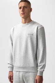 LOGO CREWNECK-LT GREY MELANGE