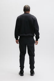 HEX-SERIES BADGE CREWNECK - JET BLACK
