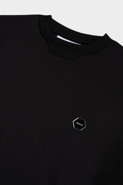 HEX-SERIES BADGE CREWNECK - JET BLACK