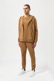 Q-SERIES REGULAR FIT ZIP THROUGH HOODIE-TOASTED COCONUT