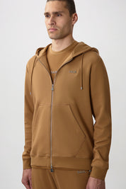 Q-SERIES REGULAR FIT ZIP THROUGH HOODIE-TOASTED COCONUT