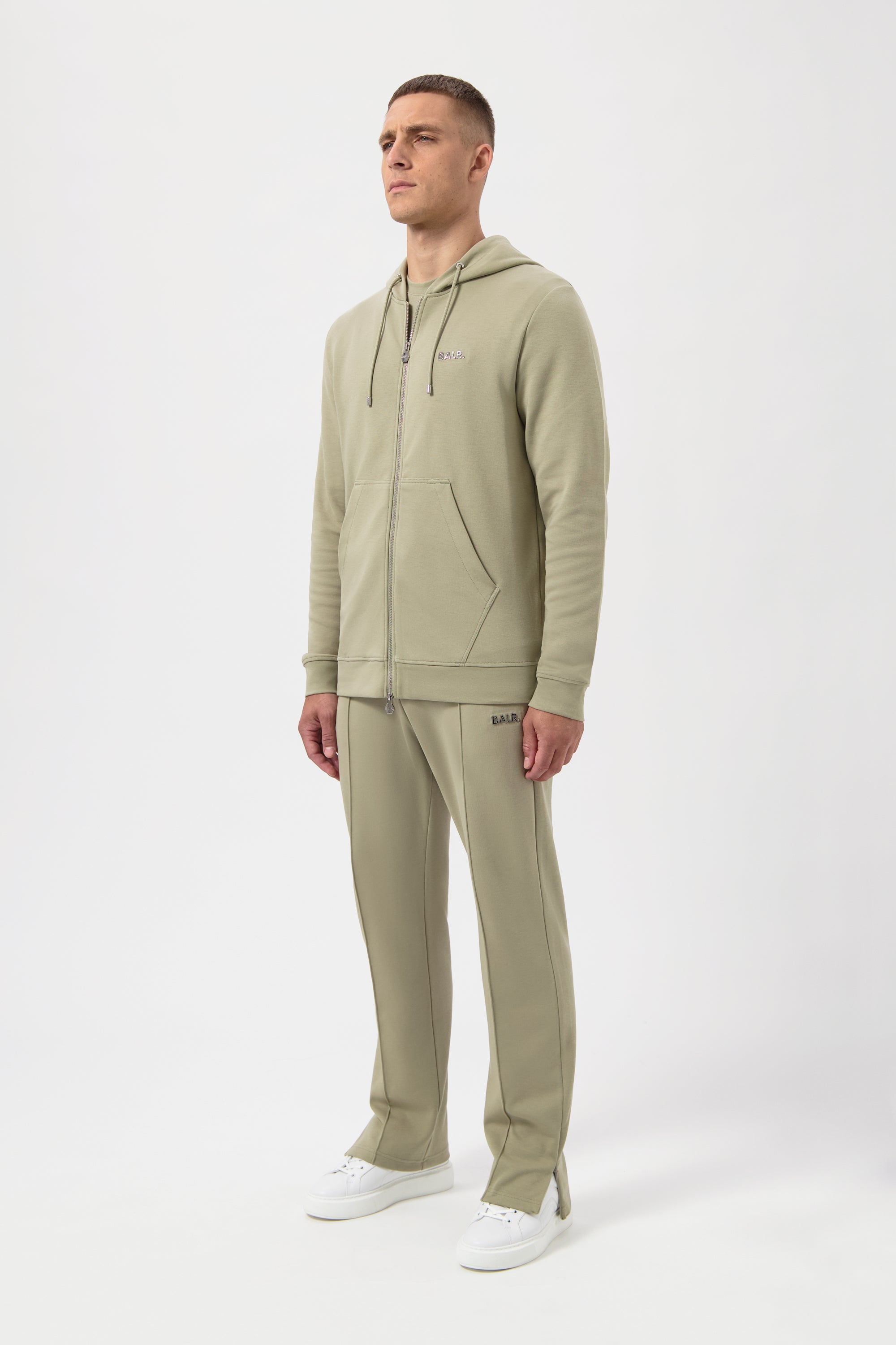 Q-SERIES REGULAR FIT ZIP THROUGH HOODIE-SENECA GREY