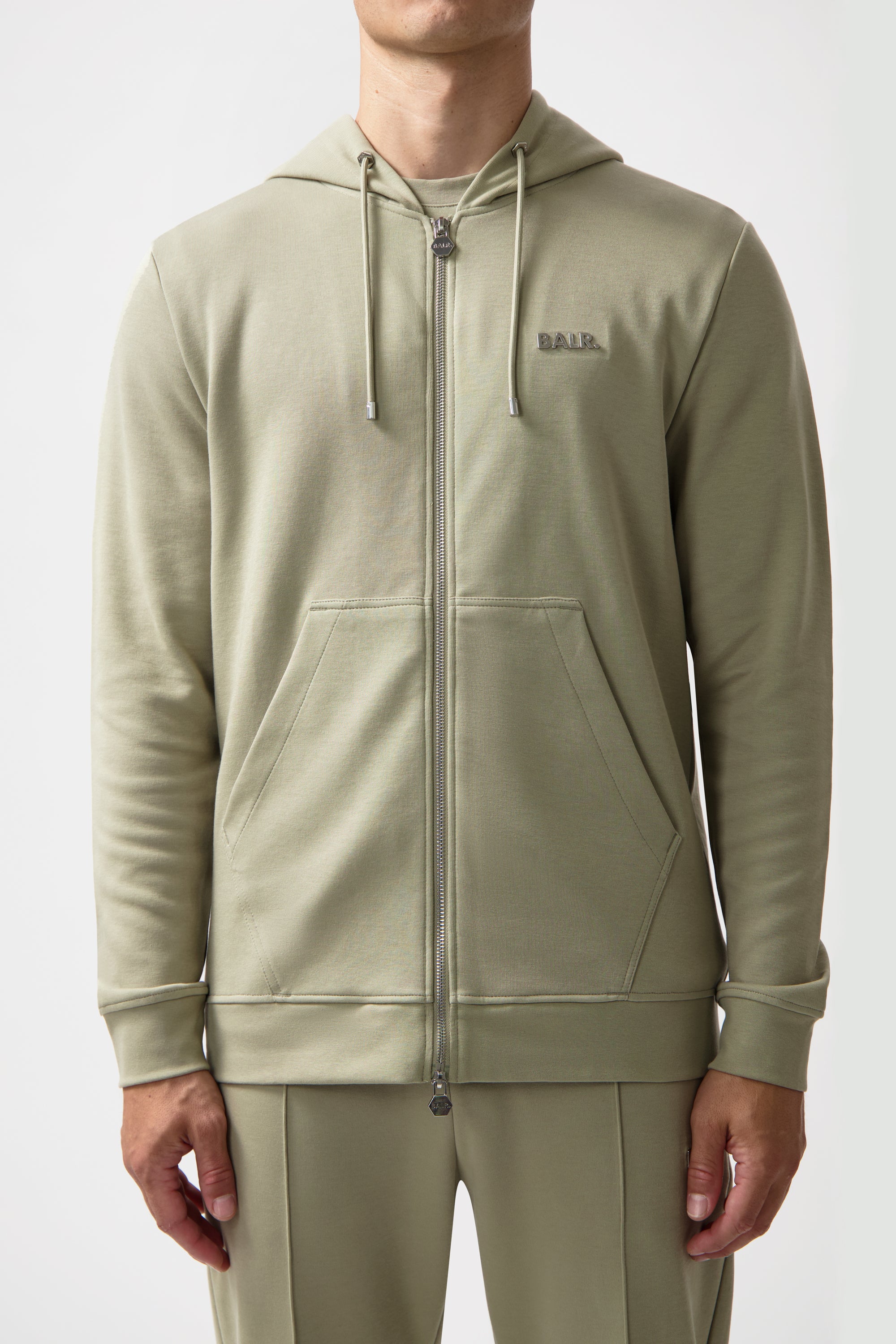 Q-SERIES REGULAR FIT ZIP THROUGH HOODIE-SENECA GREY