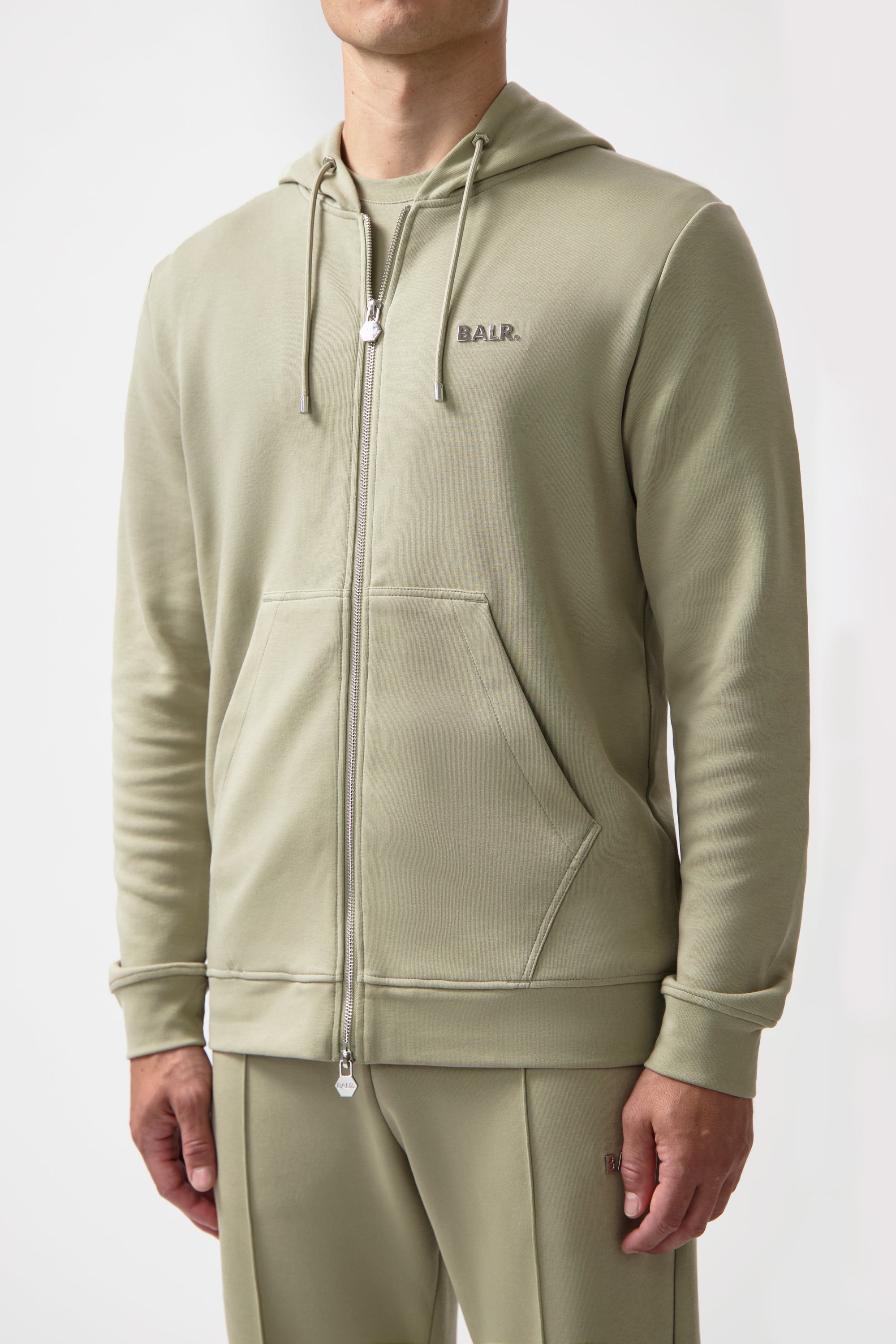 Q-SERIES REGULAR FIT ZIP THROUGH HOODIE-SENECA GREY