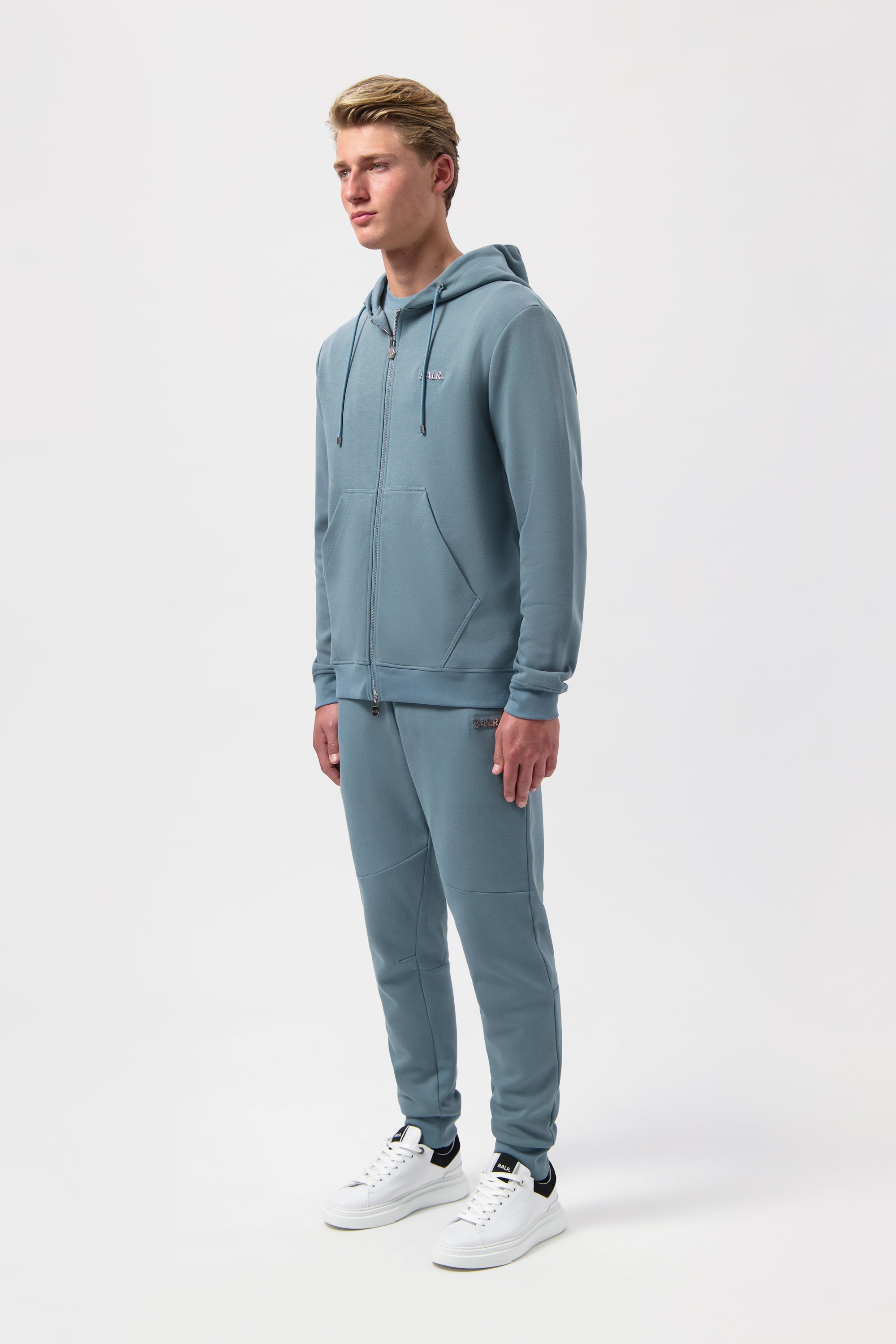 Q-SERIES REGULAR FIT ZIP THROUGH HOODIE-GOBLIN BLUE