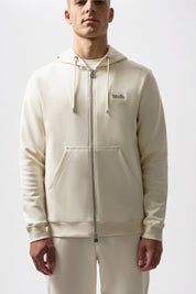 Q-SERIES REGULAR FIT ZIP THROUGH HOODIE WHITE SWAN