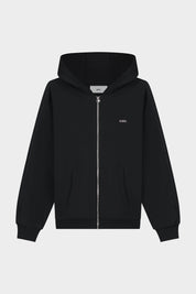 Q SERIES ZIP THROUGH HOODIE - JET BLACK