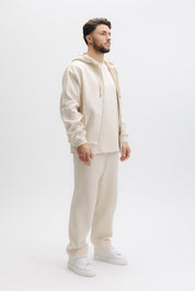 Q SERIES ZIP THROUGH HOODIE - WHITE SWAN