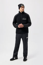 THE CLUB REGULAR FIT TEDDY HALF ZIP-Jet Black