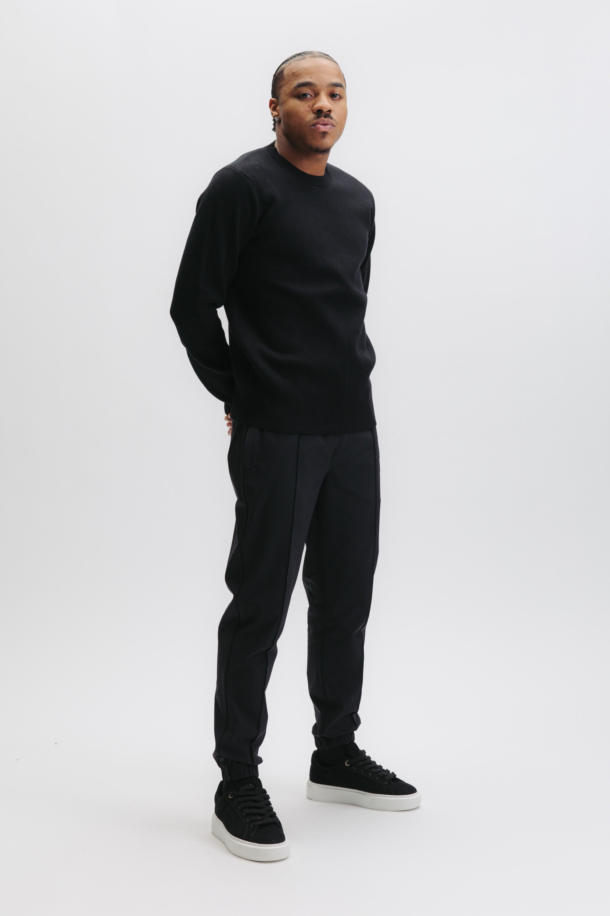 HEX-SERIES KNITTED CREWNECK - JET BLACK