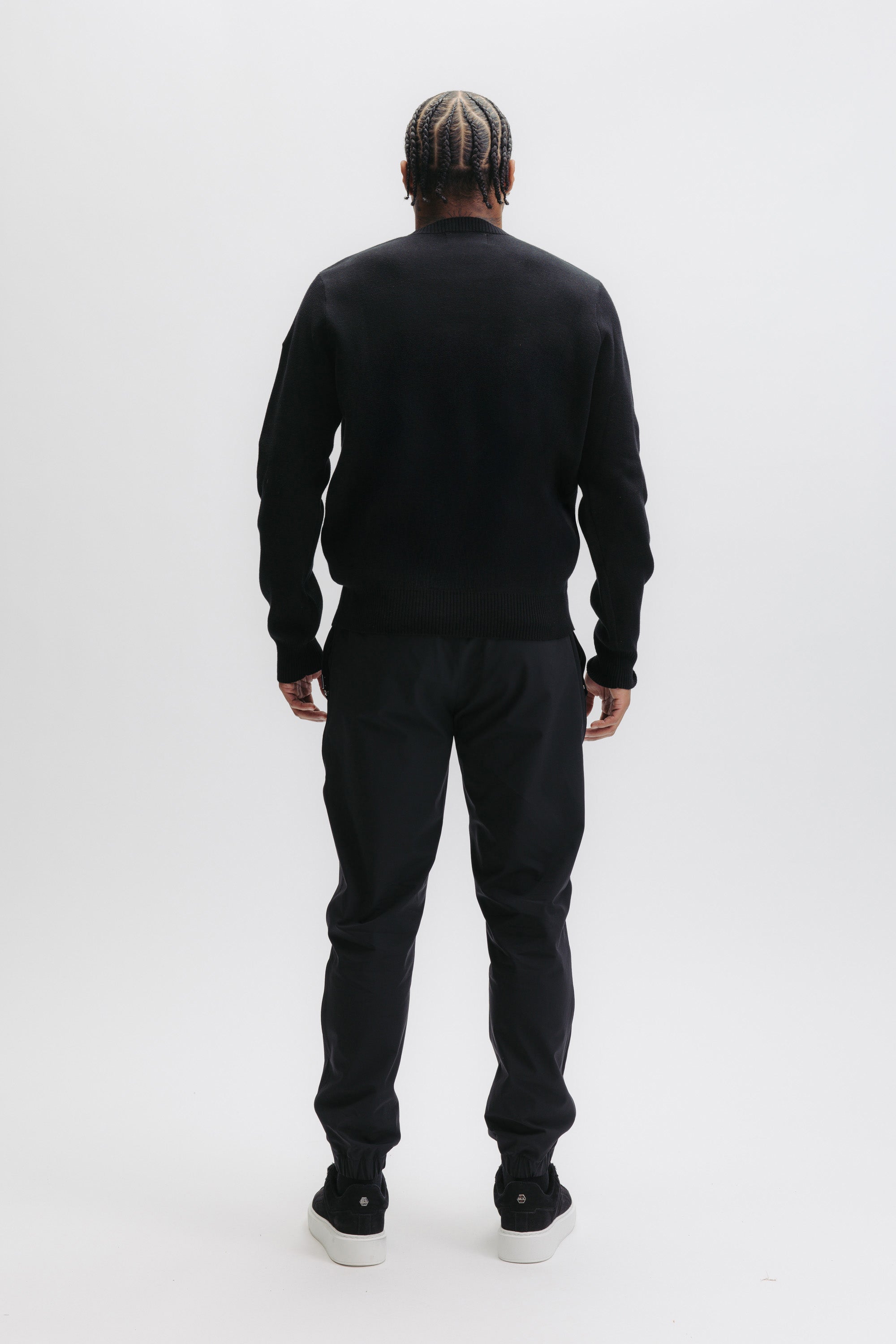 HEX-SERIES KNITTED CREWNECK - JET BLACK