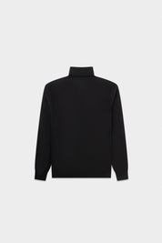 Q-SERIES REGULAR FIT FINE KNIT TURTLENECK-JET BLACK