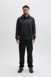 XI KNITTED HALF ZIP - VOLCANIC GREY