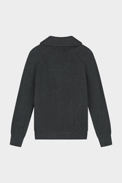 XI KNITTED HALF ZIP - VOLCANIC GREY