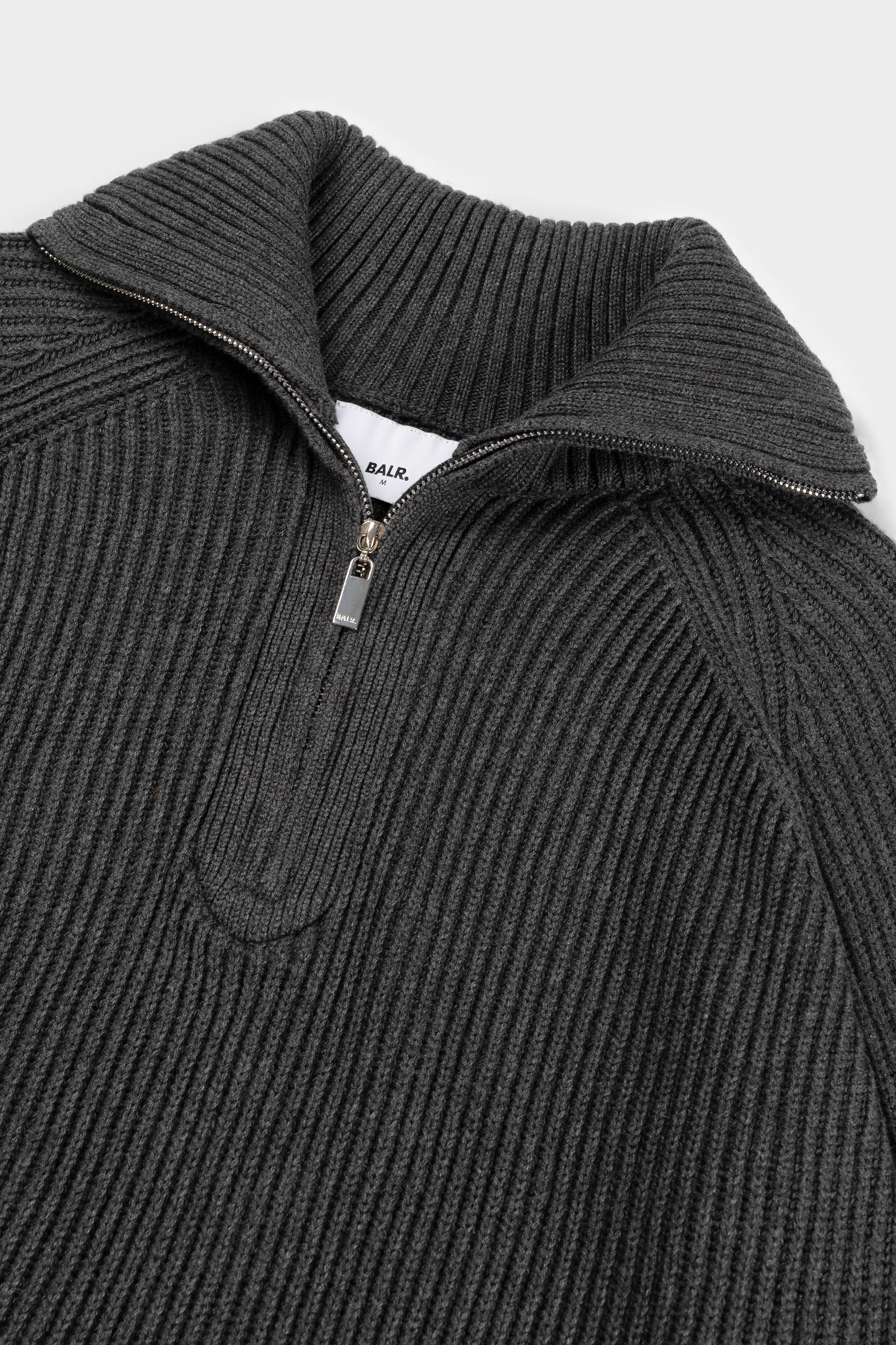 XI KNITTED HALF ZIP - VOLCANIC GREY