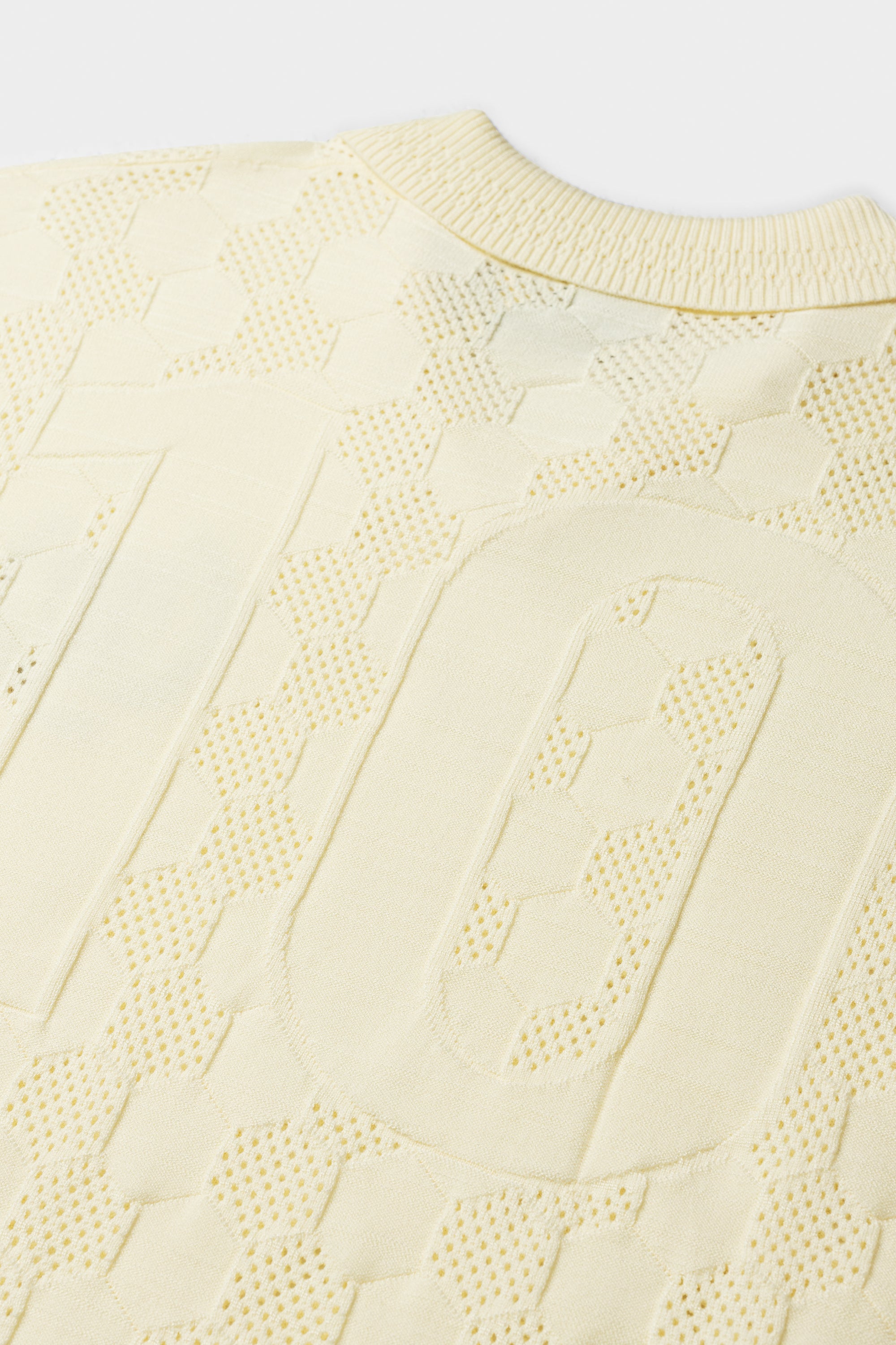 GOTL KNIT FOOTBALL JERSEY-LIGHT BEIGE