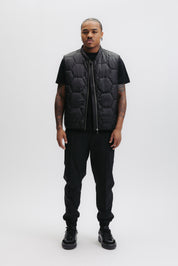 MIRO QUILTED BODYWARMER - JET BLACK