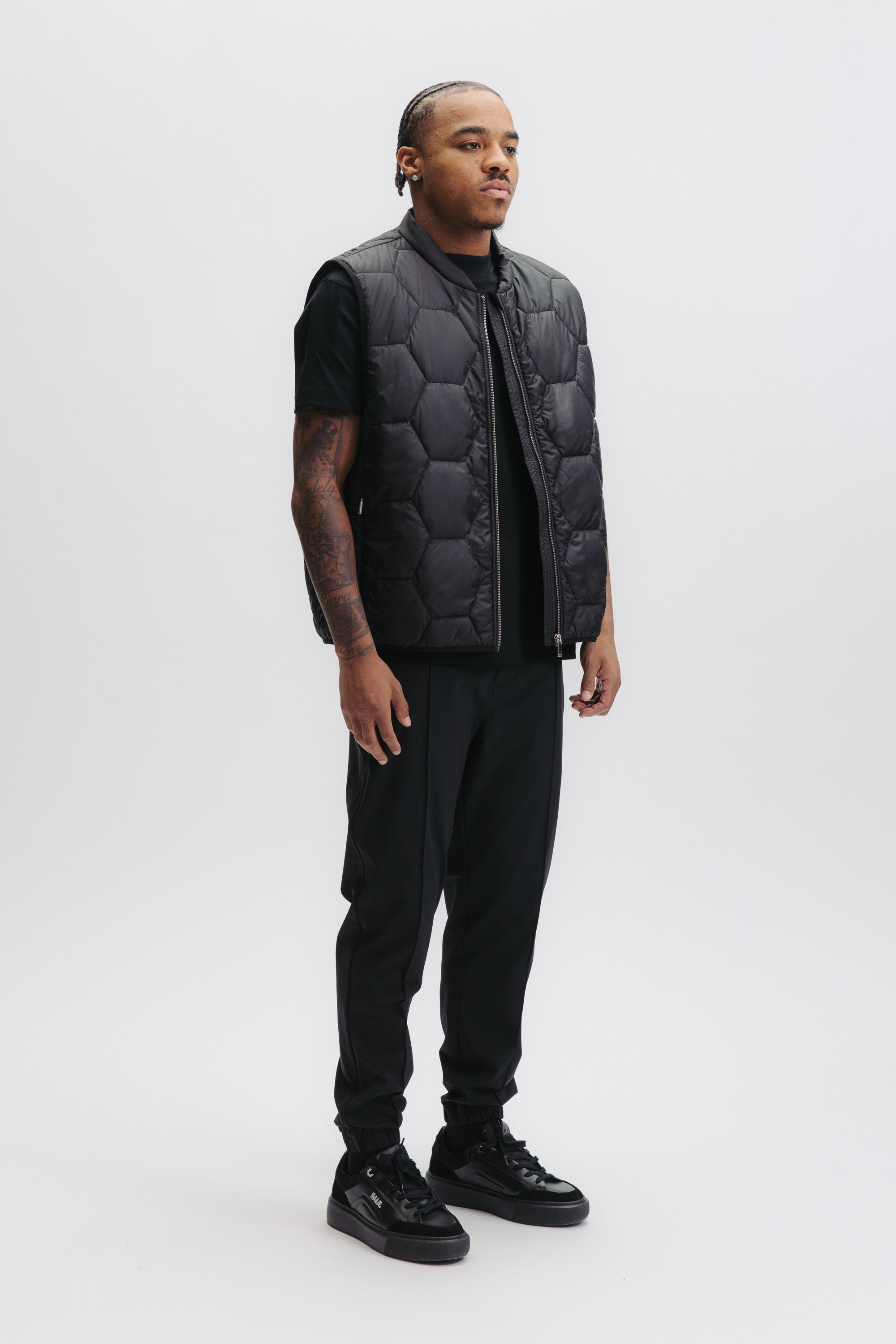 MIRO QUILTED BODYWARMER - JET BLACK