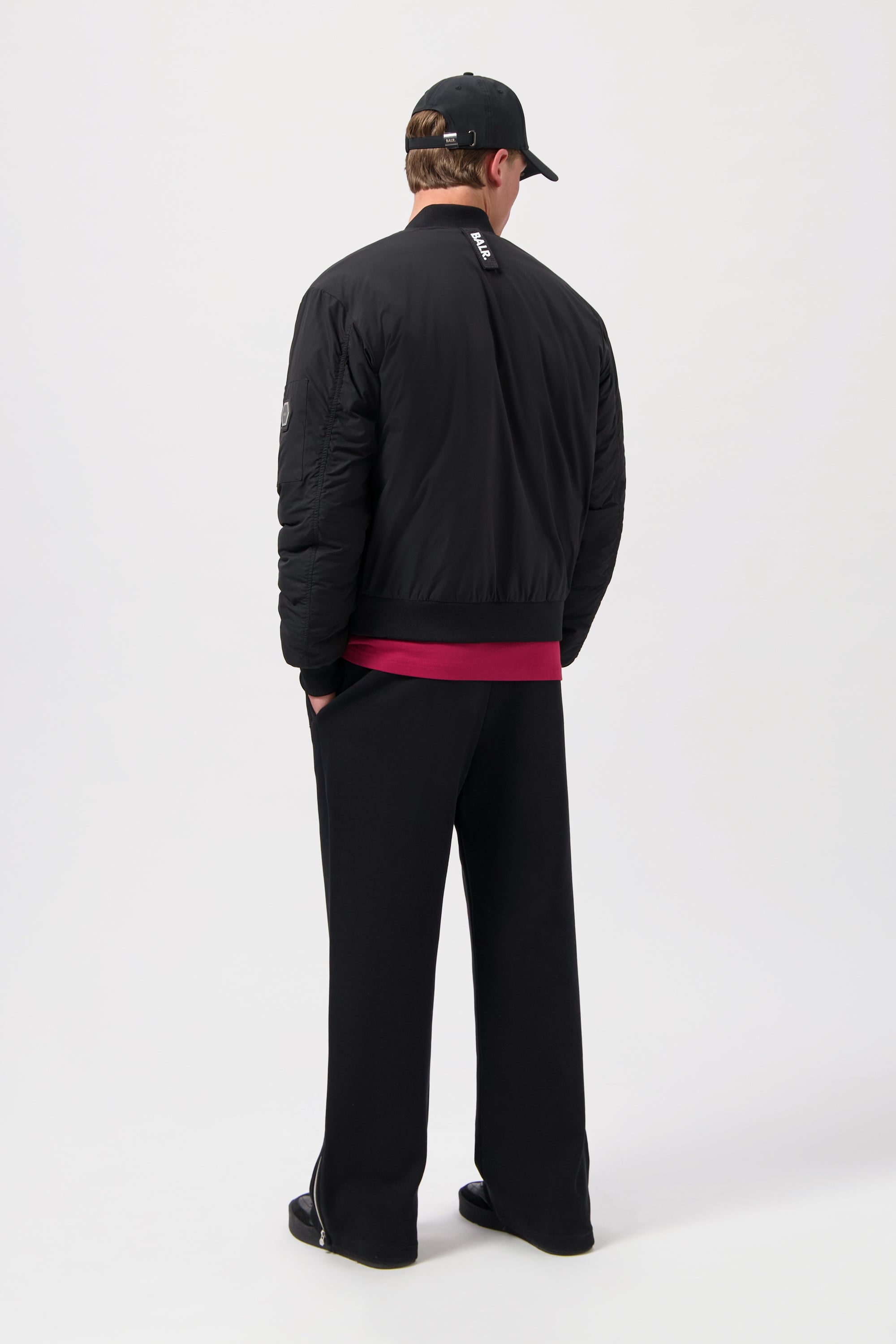 THE CLUB REGULAR FIT REVERSIBLE BOMBER JACKET-Jet Black