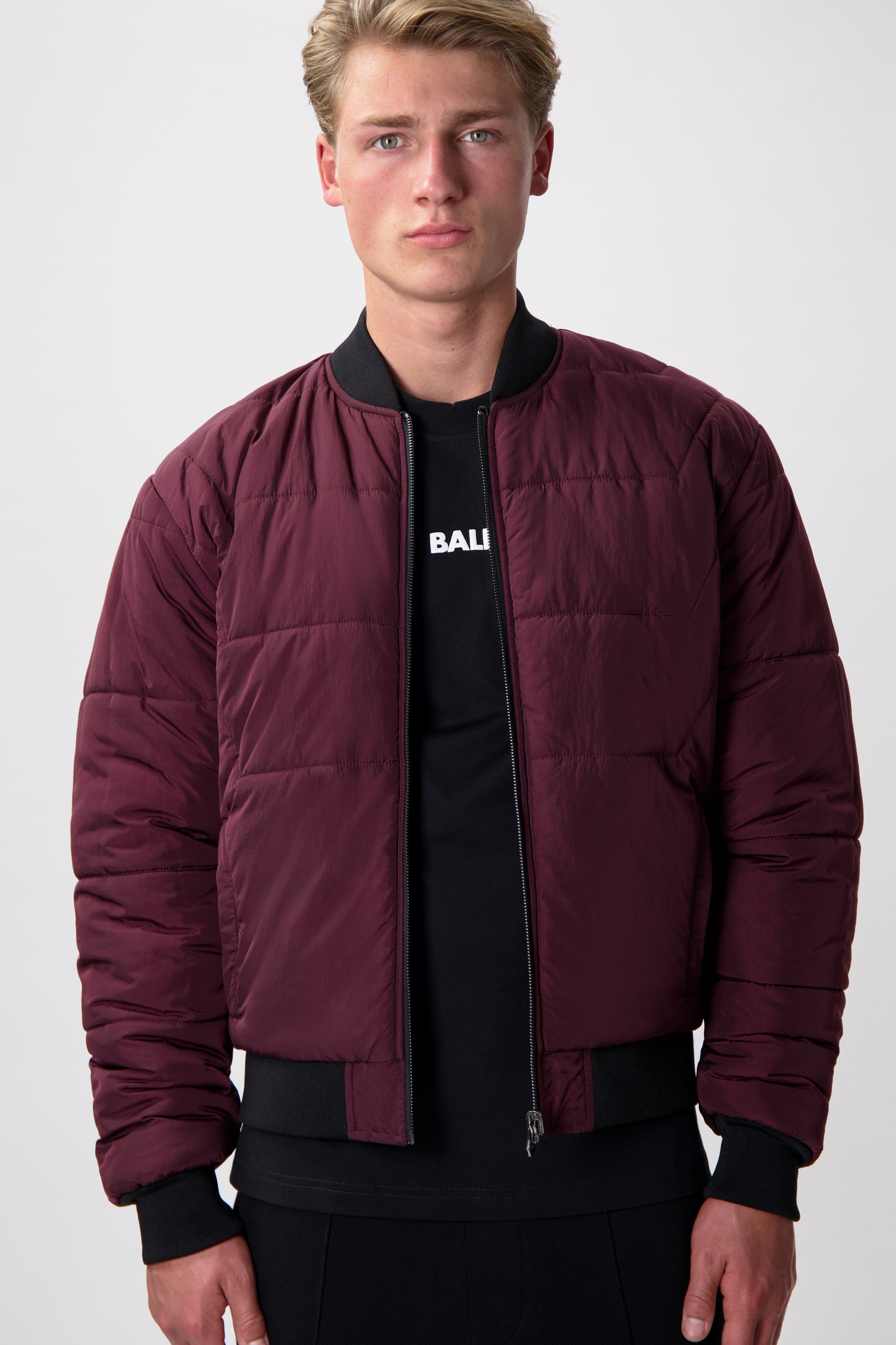 THE CLUB REGULAR FIT REVERSIBLE BOMBER JACKET-Jet Black