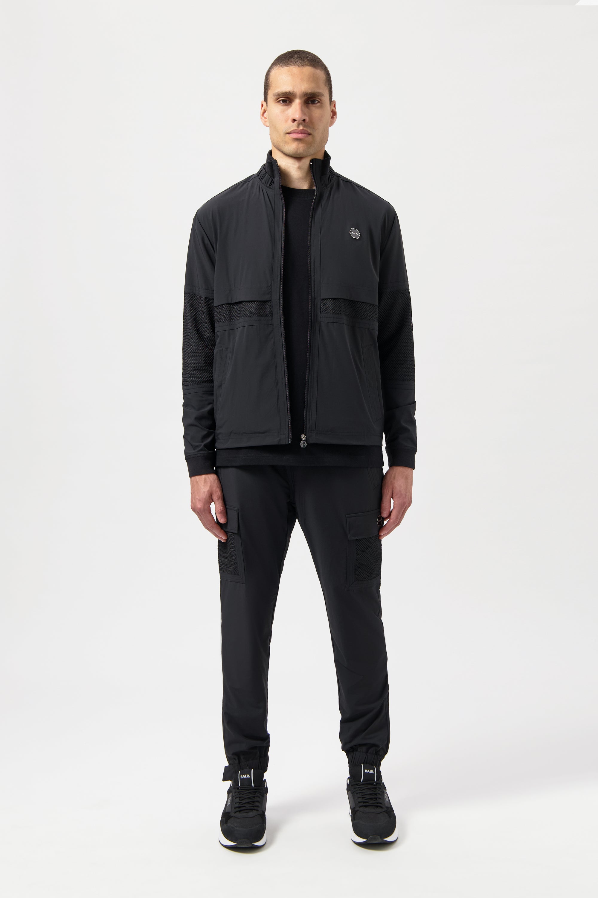 HEXLINE REGULAR FIT TRACK JACKET-Jet Black