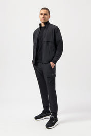 HEXLINE REGULAR FIT TRACK JACKET-Jet Black