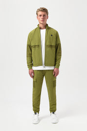 HEXLINE REGULAR FIT TRACK JACKET-Sphagnum