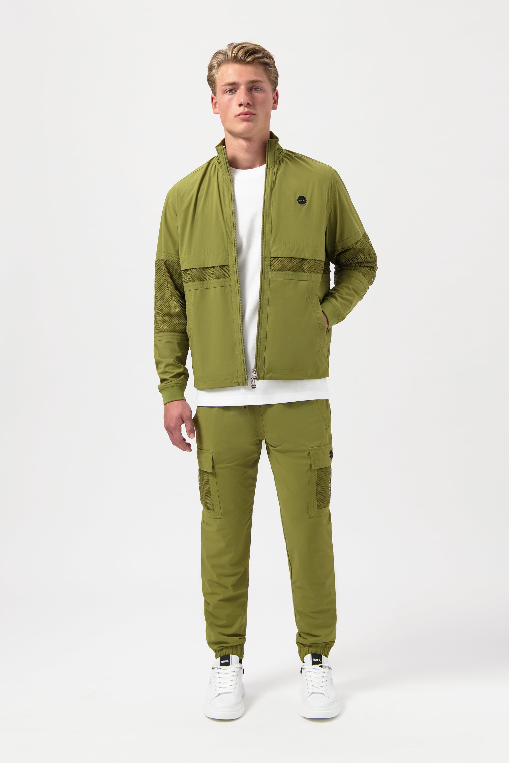 HEXLINE REGULAR FIT TRACK JACKET-Sphagnum