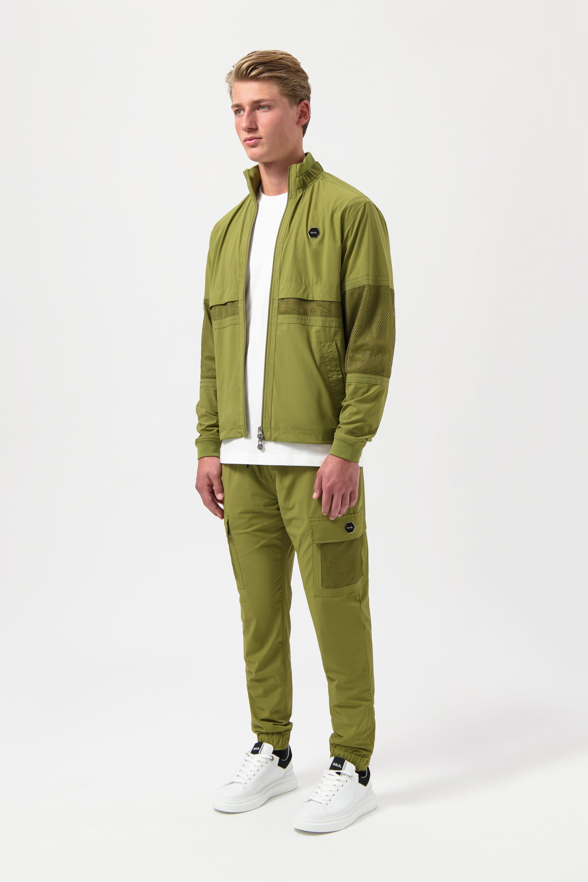 HEXLINE REGULAR FIT TRACK JACKET-Sphagnum