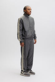 TAPE TRACK JACKET - BLACK HOUNDSTOOTH