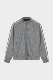 TAPE TRACK JACKET - BLACK HOUNDSTOOTH
