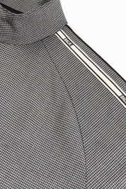 TAPE TRACK JACKET - BLACK HOUNDSTOOTH