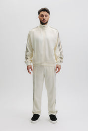 TAPE TRACK JACKET - WHITE SWAN