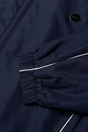 HEX JACQUARD RELAXED TRACK JACKET-SPACE NAVY