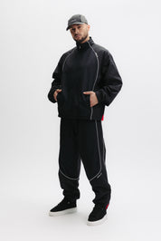 GOTL RELAXED TRACK PANTS - JET BLACK