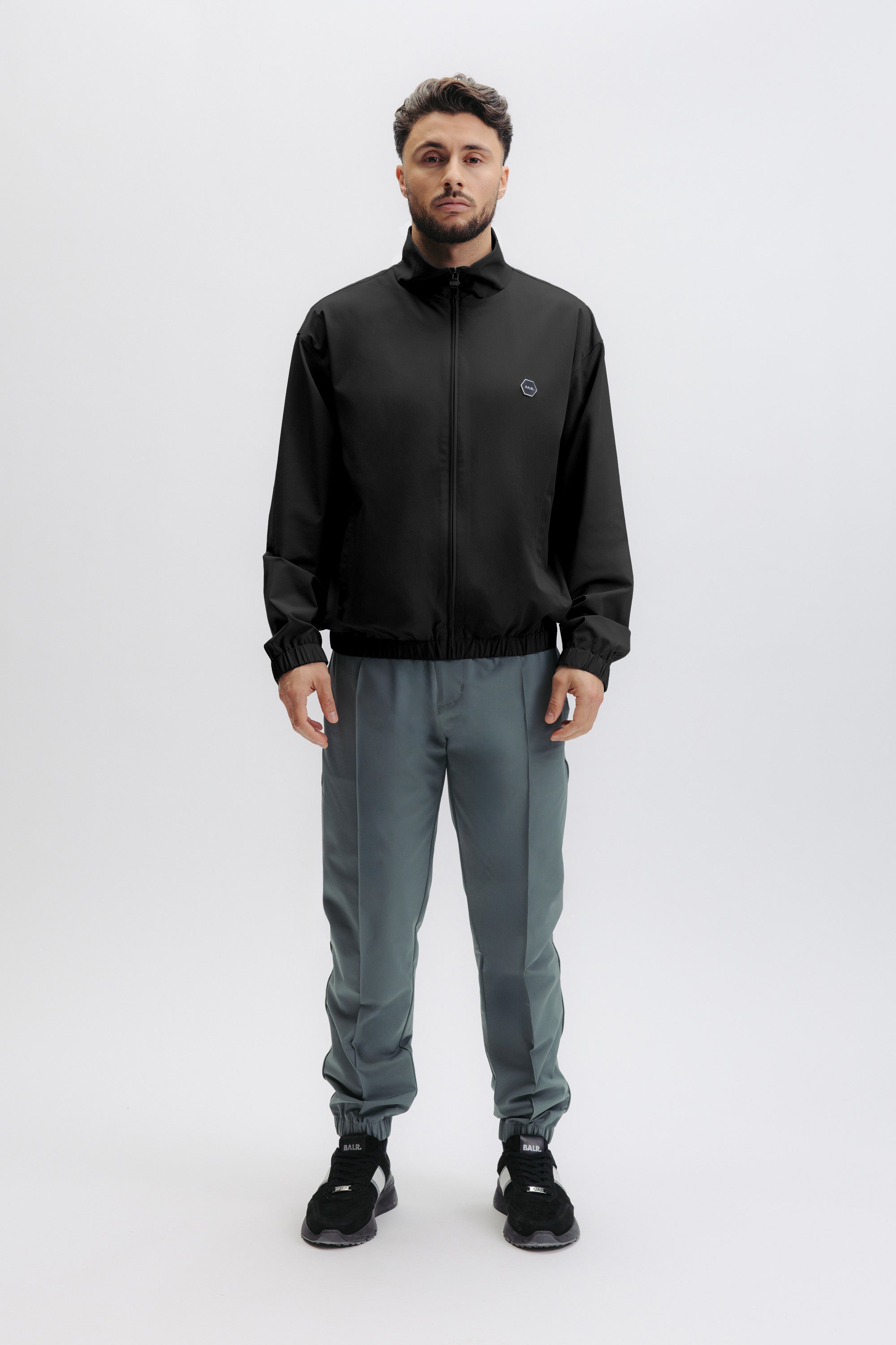 HEX-SERIES BADGE TRACK JACKET - JET BLACK