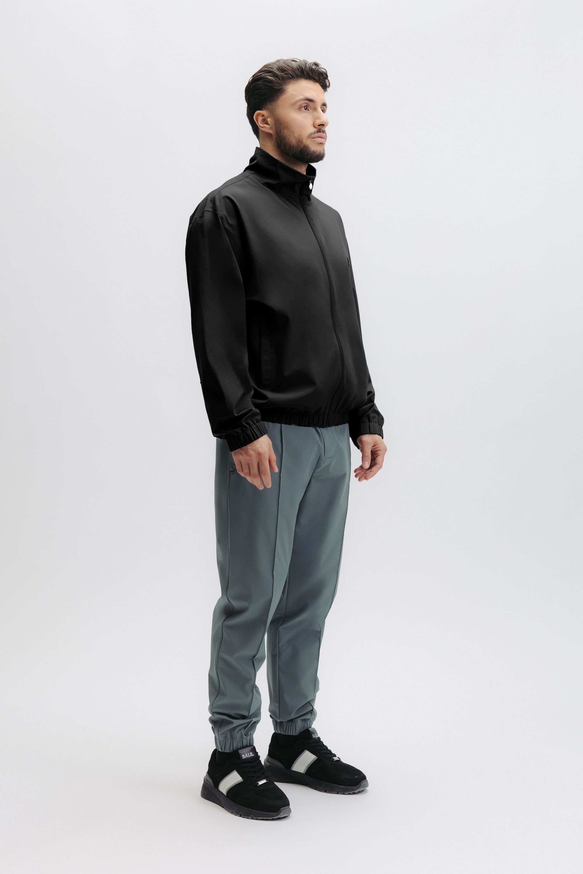 HEX-SERIES BADGE TRACK JACKET - JET BLACK
