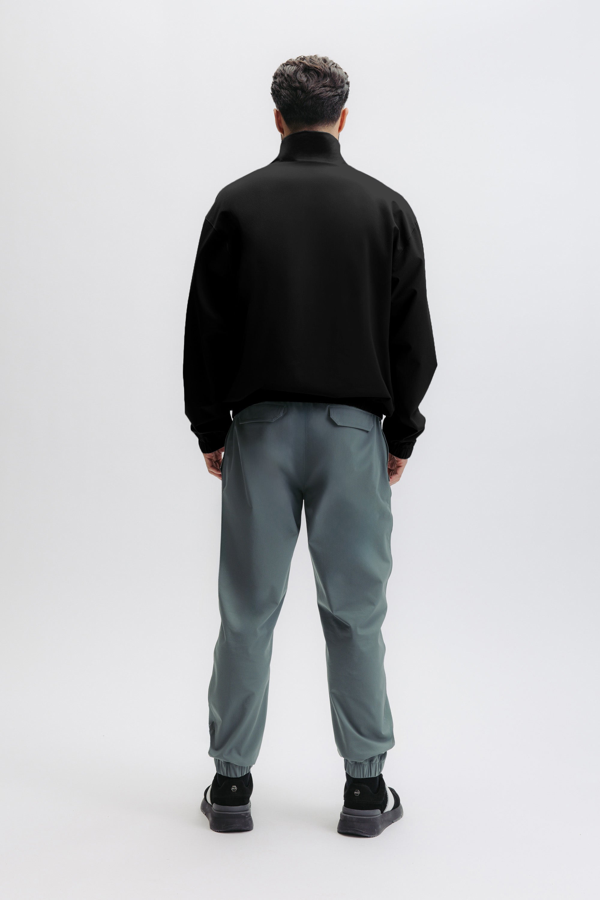 HEX-SERIES BADGE TRACK JACKET - JET BLACK