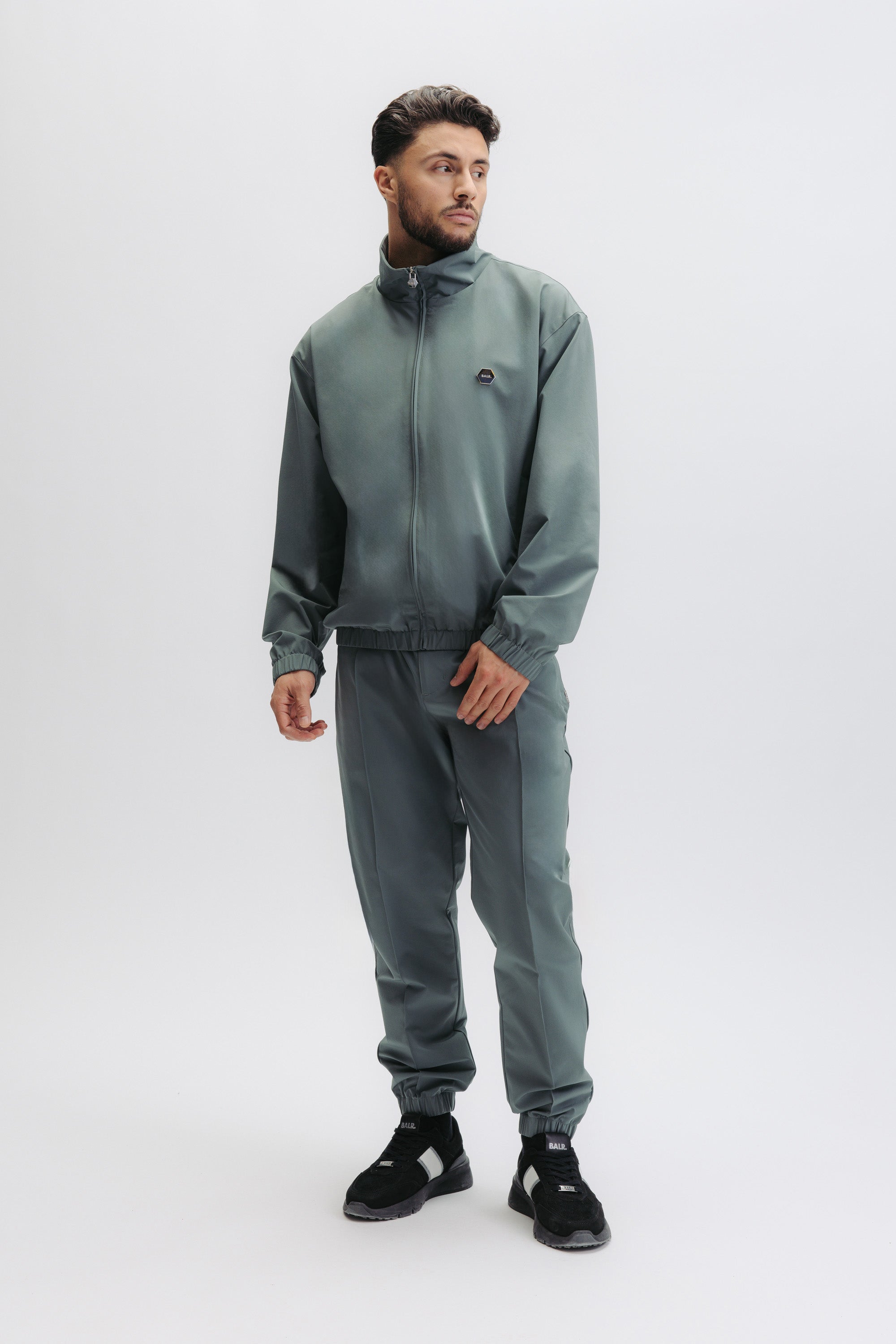 HEX-SERIES BADGE TRACK JACKET - BALSAM GREEN