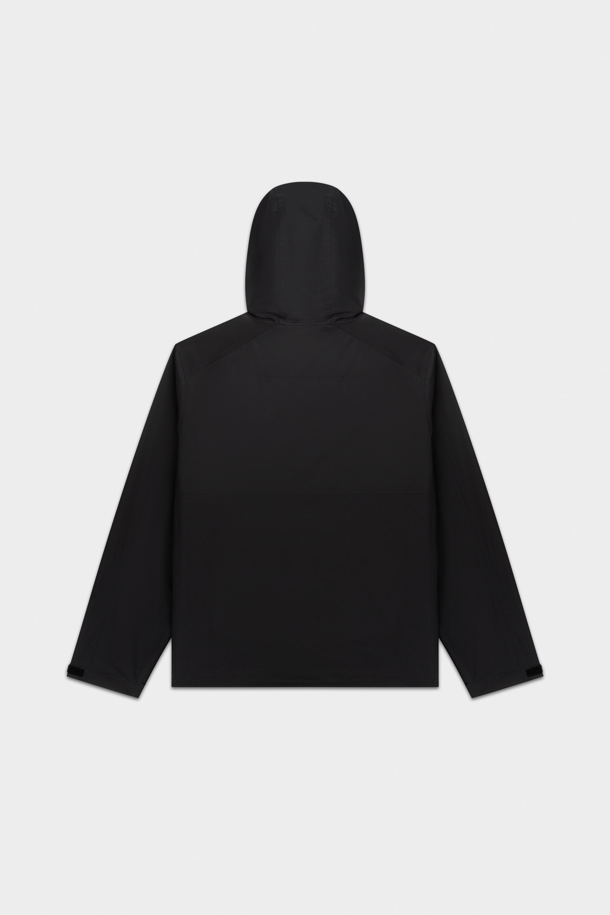 HEX BADGE RAIN JACKET-JET BLACK