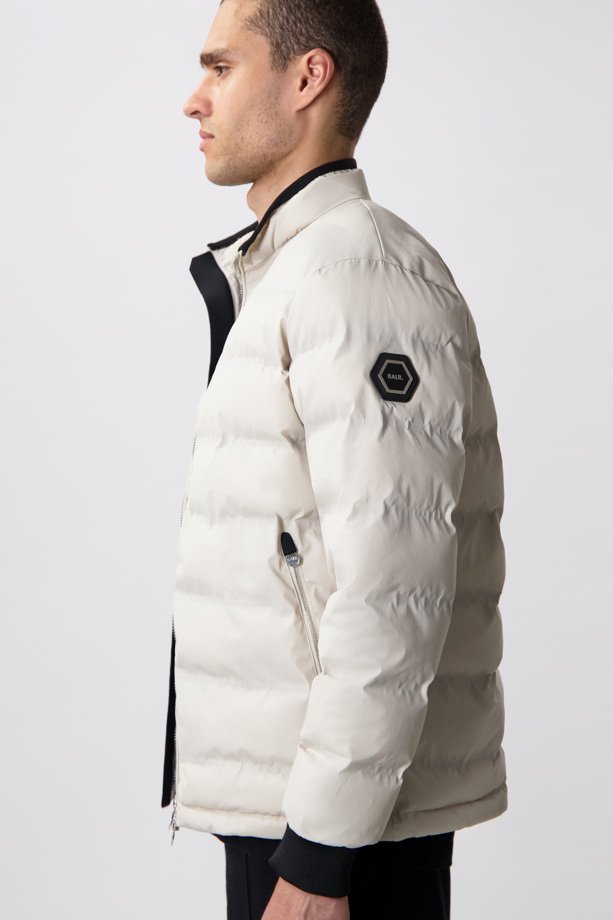 Q-SERIES REGULAR FIT PUFFER JACKET-Silver Lining