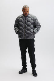 CHRIS QUILTED JACKET - DARK CHROME
