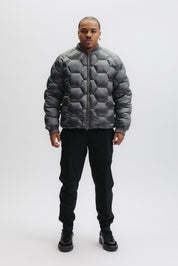 CHRIS QUILTED JACKET - DARK CHROME