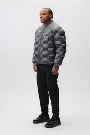 CHRIS QUILTED JACKET - DARK CHROME
