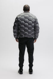 CHRIS QUILTED JACKET - DARK CHROME