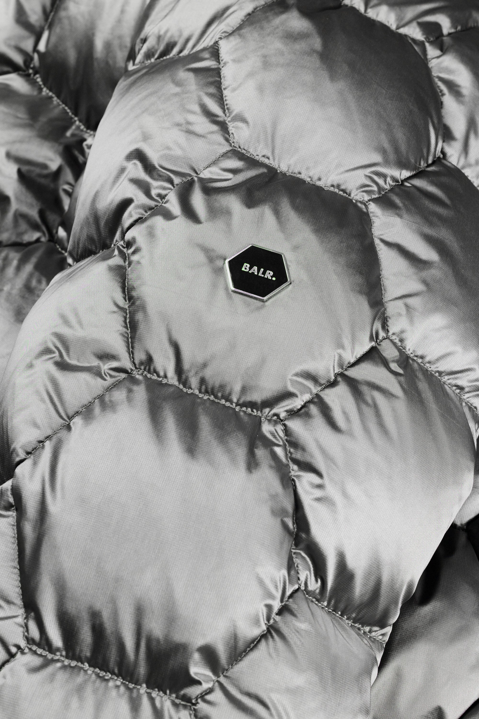 CHRIS QUILTED JACKET - DARK CHROME