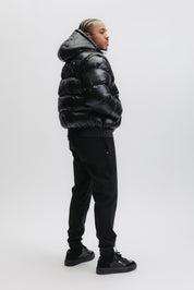 LEO PUFFER JACKET - JET BLACK