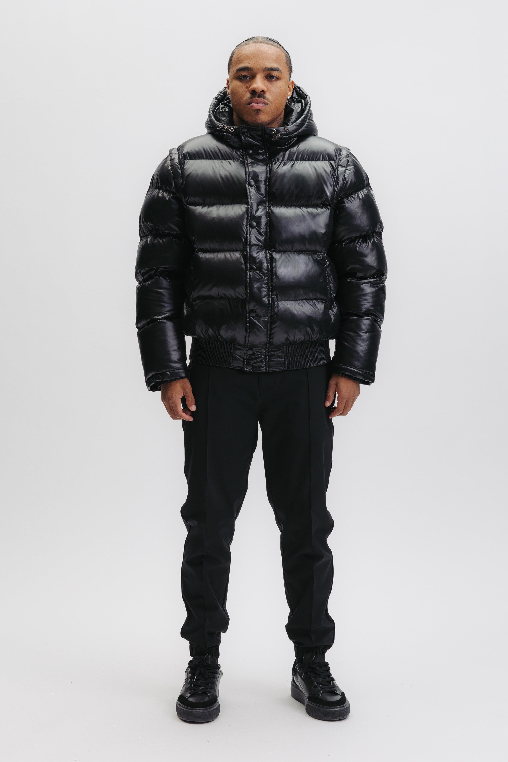 LEO PUFFER JACKET - JET BLACK